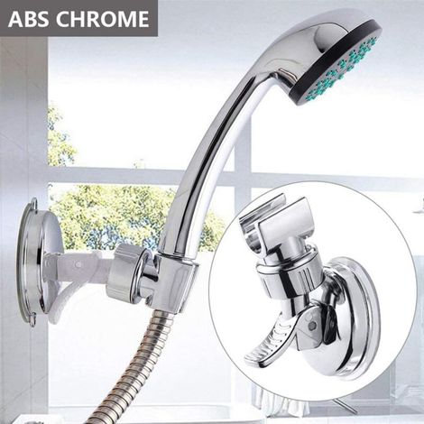Support de douche à ventouse réglable pour douchette, avec support rotatif à 360° pour douchette à main (1/4)