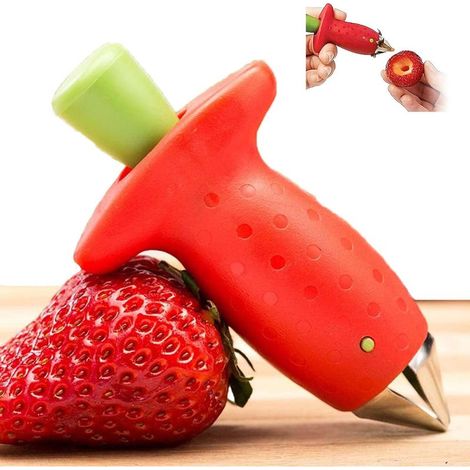 Strawberry Peeler, Strawberry Peeler, Multifunctional Kitchen Tool for Removing Tomato Stems and Tomato Stems Effortlessly (Red) (1/5)
