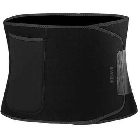 Ceinture de Sudation - RAVIKOR - 23x117cm Ceinture de sport ajustable Soutien du Dos Ceinture Amincissante Entraînement physique (1/5)