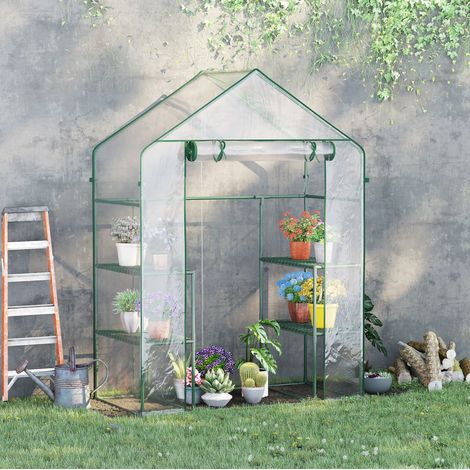 Serra da giardino con ripiani trasparente OKMYHOME (1/4)