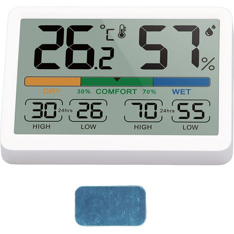 Thermometer Hygrometer High Accuracy LCD Display Real Time Monitoring Temperature Humidity Meter for Kitchen Warehouse