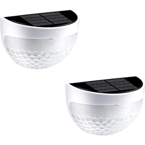 Set di 2 luci solari da giardino per esterni, illuminazione decorativa da giardino, lampada solare da parete impermeabile, adatta per patio e decorazioni da giardino - Luce bianca (1/5)