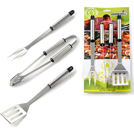 Set accessori barbecue Ompagrill 03360 3 pezzi