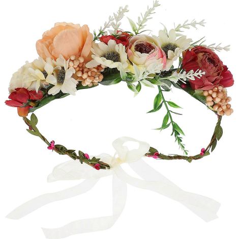 Couronne de fleurs pour chien pour mariage avec 3 colliers de fleurs pour chien (1/5)