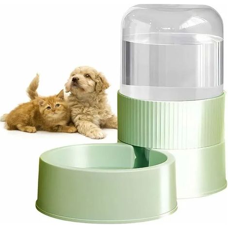 Distributeur Eau Chat et Chien - Mangeoire Automatique et Distributeur d'eau - Distributeur Croquettes de Nourriture et d'eau pour (1/5)