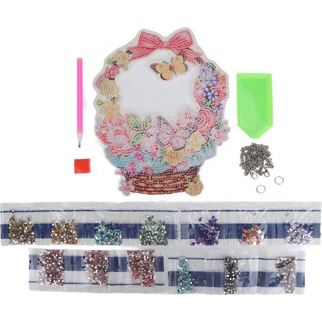 Panier Fleur Strass - Design Coloré et Décoratif, Peinture Diamant 5D Durable pour Salon, Chambre ou Café (1/5)