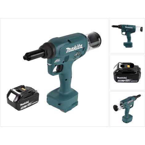 Makita DRV 250 T1 Rivettatrice a batteria 18 V 20 kN Brushless + 1x batteria da 5,0 Ah - senza caricabatterie (1/5)