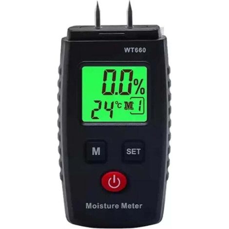 Wood humidity medidor, digital keyboard humidity detector, fugas detector, portable humidity medidor for construction wood, walls, etc. (1/4)