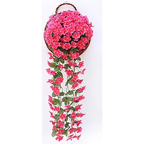 Fleur artificielle violette pour décoration de fête, simulation de la Saint-Valentin, suspension murale pour mariage, fleur d'orchidée factice (1/5)