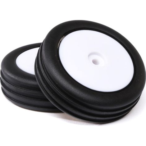 Wide Body Rib Front Mounted Tires White (2): Mini B