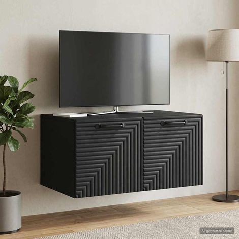 Wandmontierter TV-Schrank Schwarz 59,5 x 41 x 30 cm (1/5)
