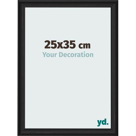 yd. - Cadre photo 25x35 - Noir Grain de Bois - MDF - Lazio (1/5)