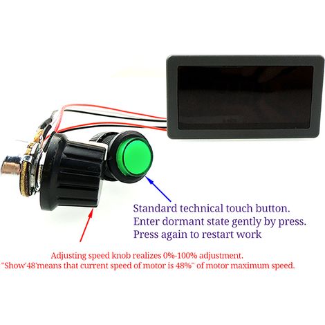 6V-30V Digitalanzeige LED DC-Motor-Drehzahlregler PWM Stufenloser Drehzahlregler (1/5)