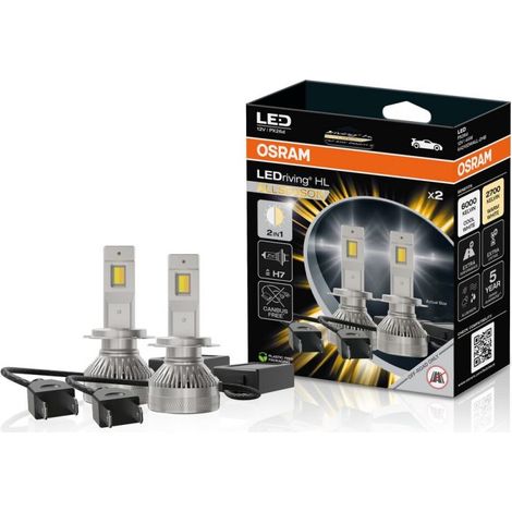 Ampoule LED H7 LEDriving HL ALLSEASON avec CANbus intégré, Pack 2 64210DWALL-2HB, 12V, 2700K-6000K - Osram (1/3)