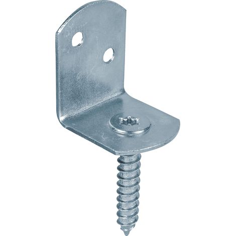 GAH-Alberts 204822 Supporto per recinzioni paravento a L  in varie versioni  zincato blu  Altezza totale 83 mm  Set da 12 (1/2)