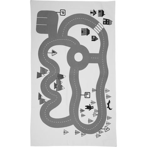 Tapis de jeu pliable pour bébé, motif route, pour la chambre d'enfant, décoration pour la chambre, thème forêt profonde (1/5)