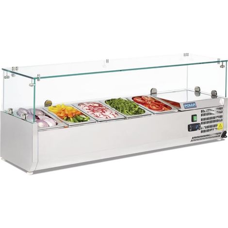 Saladette à Poser - Réfrigérée - 5 à 10 x GN 1/4 - 120cm à 200cm - Polar