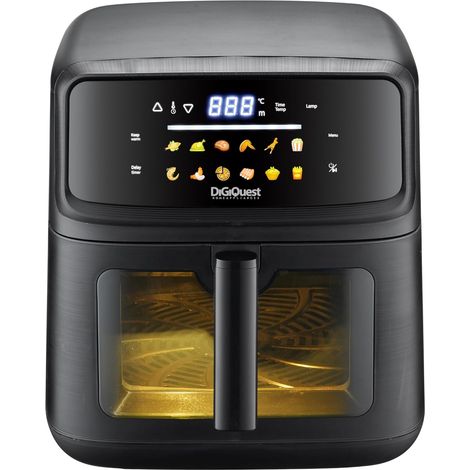 DIGIQUEST Dorotea10 – Friggitrice ad Aria 10L con Doppia Resistenza  2100W  12 Programmi Automatici  Funzione Keep Warm  Accensione Ritardata fino a 12h (1/5)