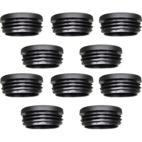 Lot de 10 bouchons de tuyau à ailettes rondes de 35 mm - Embouts en polyéthylène de haute qualité (1/4)