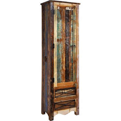 NATURE OF SPIRIT 109 Armadio in legno riciclato - laccato / multicolore 60x40x200