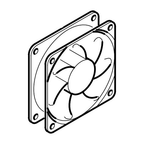 Indelb Ventilador 12V - Ventilador compacto de 12V para sistemas Indelb, mejora la circulación de aire en compartimentos.