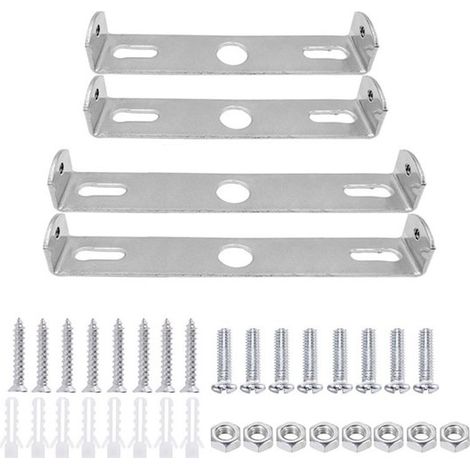 Lot de 4 plaques de plafond – 90 et 100 mm – Vis incluses – Lampes, lustres, suspensions – Montage (1/5)