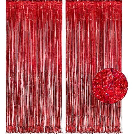 Rideau À Paillettes - 2 Pièces - 100 x 250 cm - Arrière-plan Photo Festif - Pour Mariage Anniversaire Noël Décoration Événementiel (1/5)