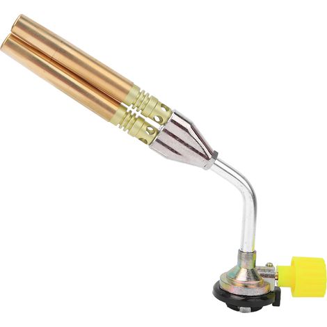 Chalumeau double flamme réglable 1300°C pour soudure portable, barbecue extérieur et allumage (1/5)