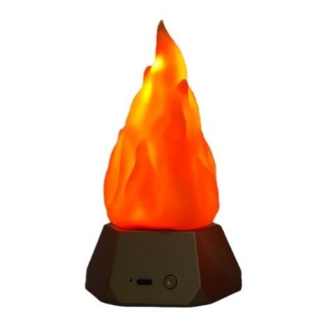 Lampe décorative effet flamme 3 modes finition dorée design moderne ambiance chaleureuse idéal pour intérieur salon chambre