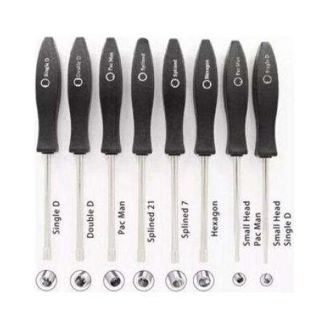 Kit clé réglage carburateur - 8 pièces métal Pour tronçonneuse débroussailleuse - Maintenance Husqvarna (1/5)