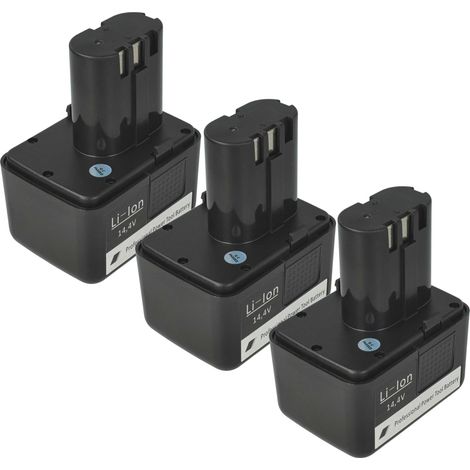 vhbw 3x Akku kompatibel mit Gesipa Powerbird Werkzeug, Blindniet-Setzgerät (2000 mAh, Li-Ion, 14,4 V)