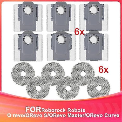 Zubehörset für Roborock Q Revo/Qrevo S/Qrevo Master/Qrevo Curve Saugroboter, mit Staubbeuteln und Wischmopps – JXLGV (1/5)