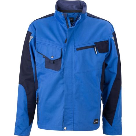 James & Nicholson Arbeitsjacke JN821 Gr. 4XL royal/navy
