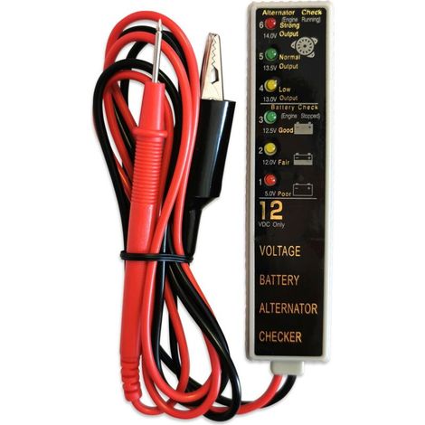 Probador de carga para baterías y alternadores de 12 V