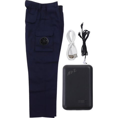 Pantalon Ventilé avec Ventilateur Intégré pour Travail en Extérieur - Bleu Foncé Taille XL (1/5)