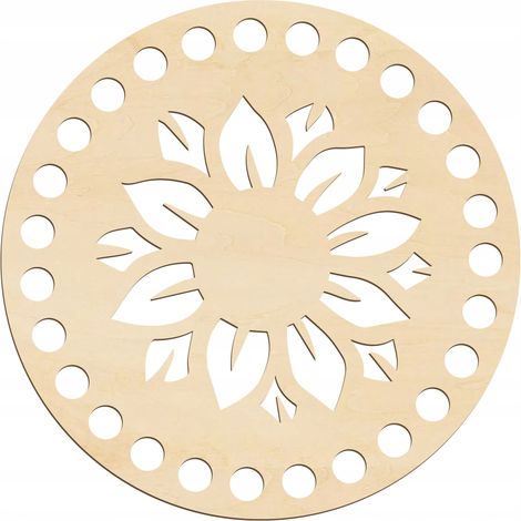 Fondo rotondo per borsa all'uncinetto, diametro 15 cm. Base. Fondo per una borsa a rete. (1/5)