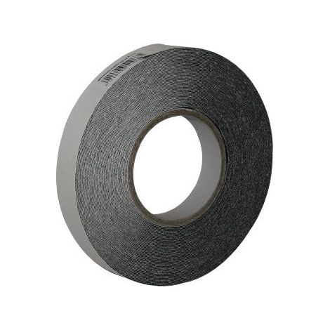 Striscia adesiva antiscivolo nera per scale e gradini - 25 mm - 18 Mt. (1/4)