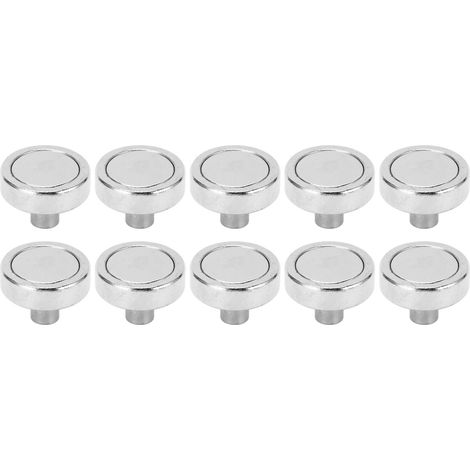 20 silberne Neodym-Magnete, runder Topffuß, NdFeB-vernickelter Haken, starkes und leistungsstarkes Set (1/5)