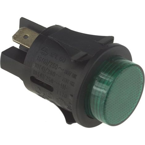 Universeel - interrupteur 4 contacts rond groen - - 5021879922656