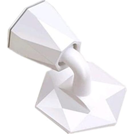 Bouchon de porte en silicone adhésif blanc, à ventouse, pour toilettes. (1/3)