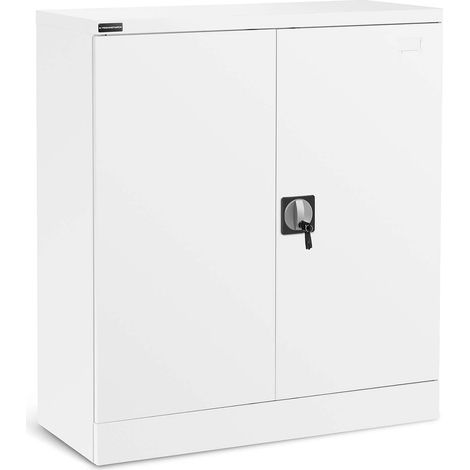 Armario de oficina con cerradura 40 x 91,5 x 102 cm acero blanco 140006029 (1/5)