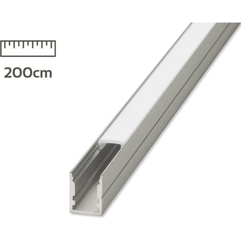 LED Aufbau U-Profil eloxiert 10 x 14mm opal 200cm (1/5)