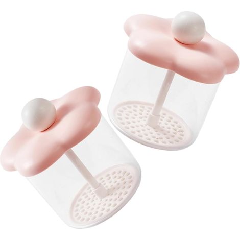 Lntyq Schaumseifenspender, tragbare 2er-Packung Kunststoffflaschen für Schaumshampoo, kompatibel mit verschiedenen Kosmetikprodukten, reisefreundlich, einfach zu bedienen, rosa, PP+PS, 10,2 x 9 cm (1/5)