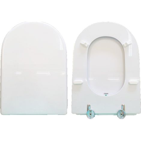 Copriwater Onda Hidra legno rivestito in resina poliestere bianco (1/4)