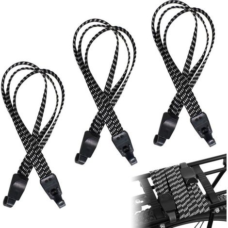 3 Pièces Tendeurs Elastique avec Crochets 3 en 1 Sangle Bagage Moto Tendeur Velo Rétractable pour Vélo Casque de Moto Bagages Chariot Remorque Cargo 62-130cm Tendeurs Moto (1/5)