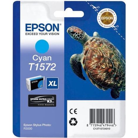 Epson Tintenkartusche Stylus Photo R3000, C13T15724010, cyan, 25.9ml (C13T15724010) (1/5)