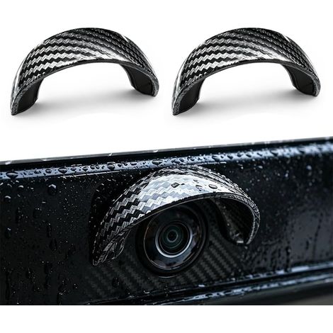 Pare pluie pour caméra de recul de voiture, housse de protection en PVC noir avec adhésif (lot de 2) (1/5)