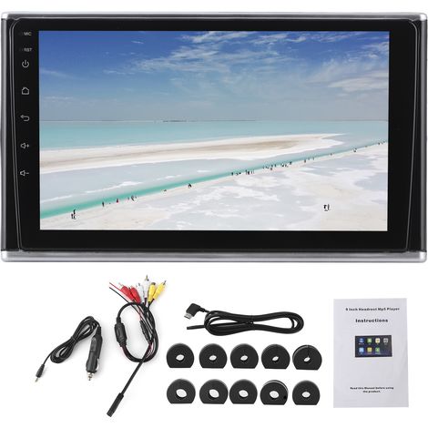 Écran LED HD 9 pouces pour appuie-tête de voiture, lecteur MP5 Bluetooth, lecteur multimédia audio/vidéo, radio, lecture universelle (1/5)