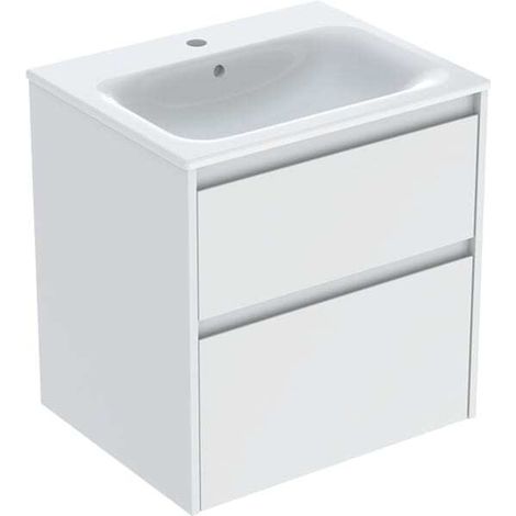 Geberit Renova Plan Set Möbelwaschtisch schmaler Rand, mit