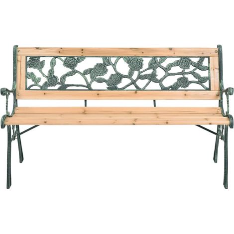 vidaXL Banco de jardín de madera 122 cm (1/2)